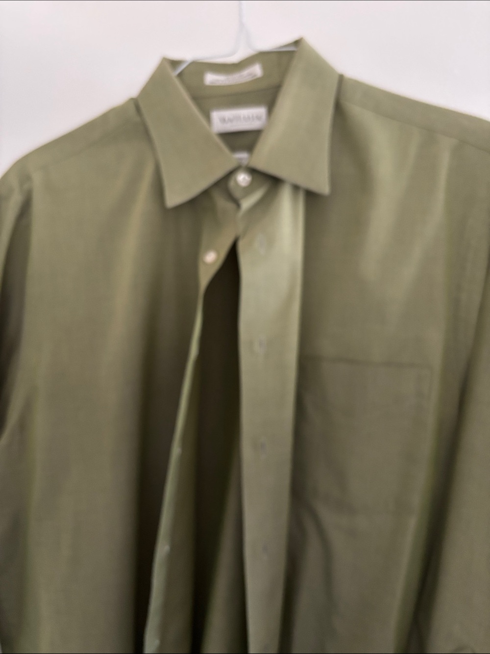 Van Heusen Olive Green Long-Sleeve Button-Down Shirt